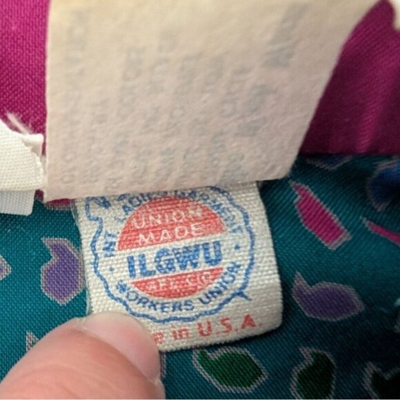 Vintage 80s Talbots Secretary Dress Womens Size 8 Blue Union Made Long Sleeve - Picture 8 of 16